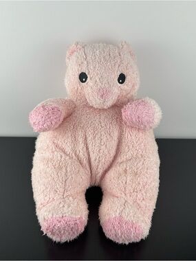 Vintage 2000 TY Baby Bearbaby the Pink Bear Plush Stuffed Animal Rattle Soft 12”